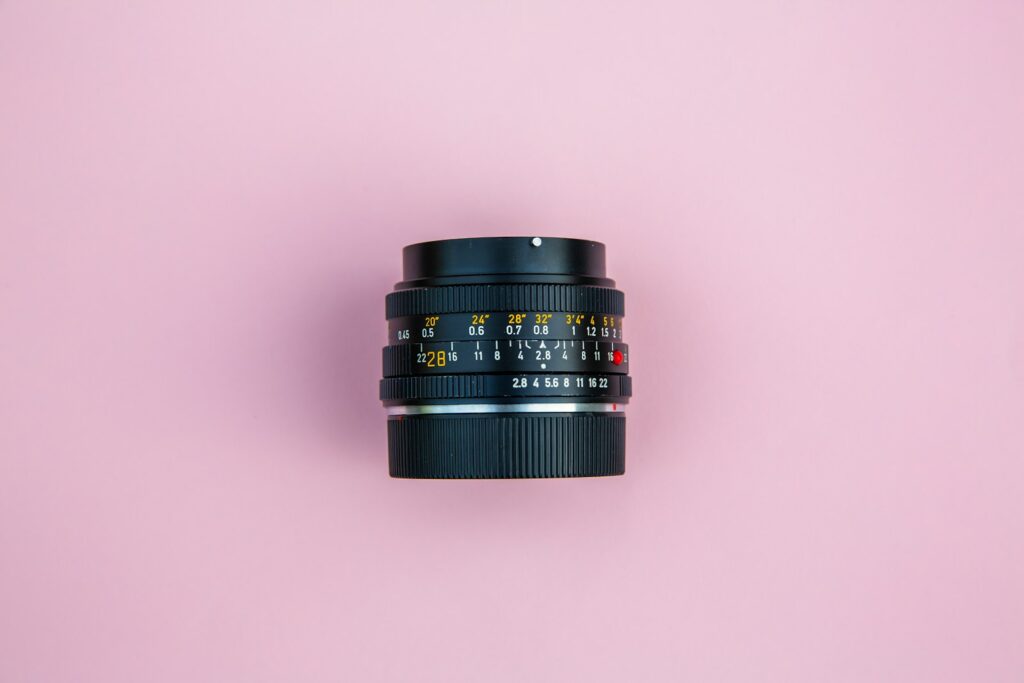 black camera lens