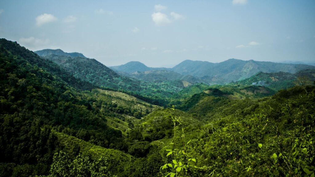 Scenic view of the Andes mountain range.