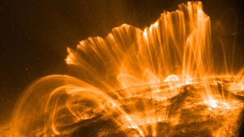 Image of solar storm activity