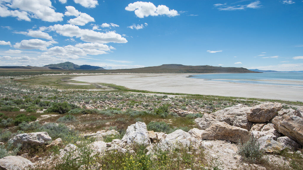 View of Great Salt Lake and Antelope Island