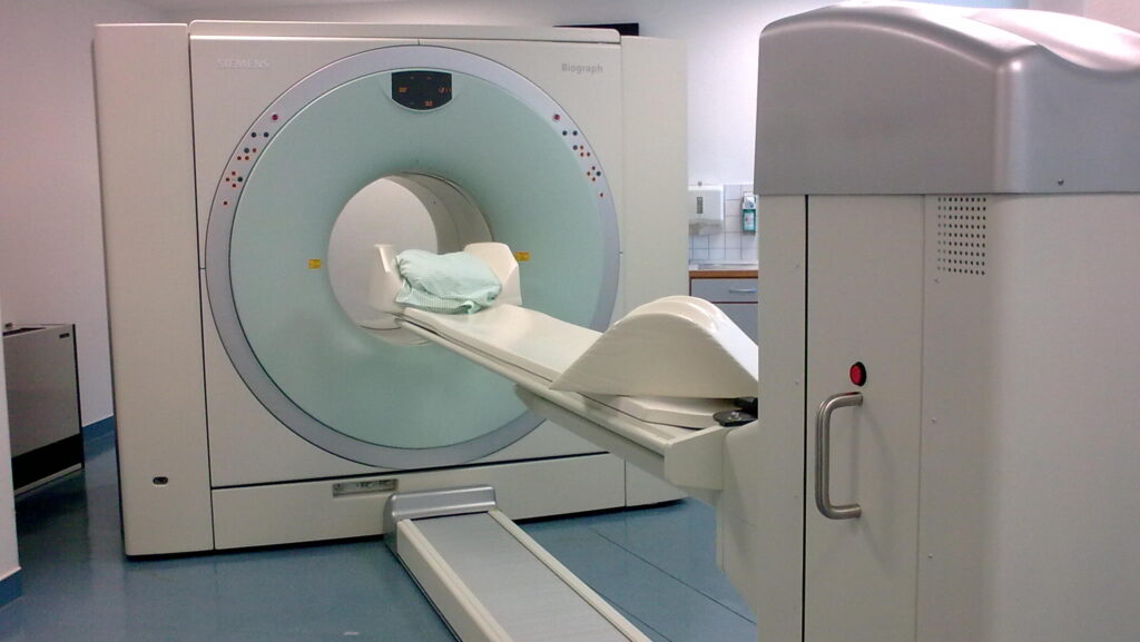 Positron Emission Tomography (PET) machine used for medical imaging