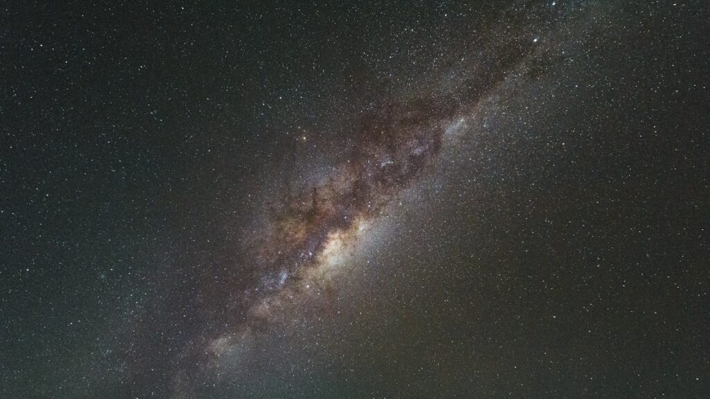 Milky Way galaxy shining brightly in the night sky