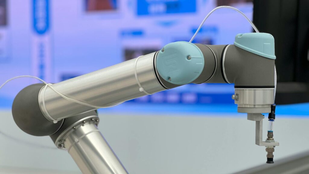 Close-up of advanced robotic arm used in manufacturing