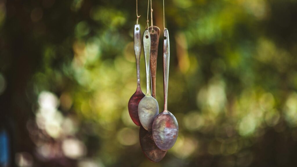 Handmade spoon chimes